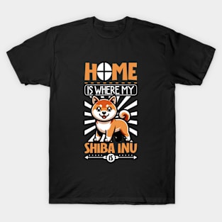 Home is with my Shiba Inu T-Shirt